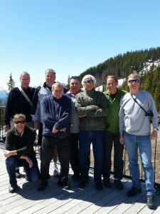 The Boys enjoying the spring sunshine on our Canadian Rockies Tour